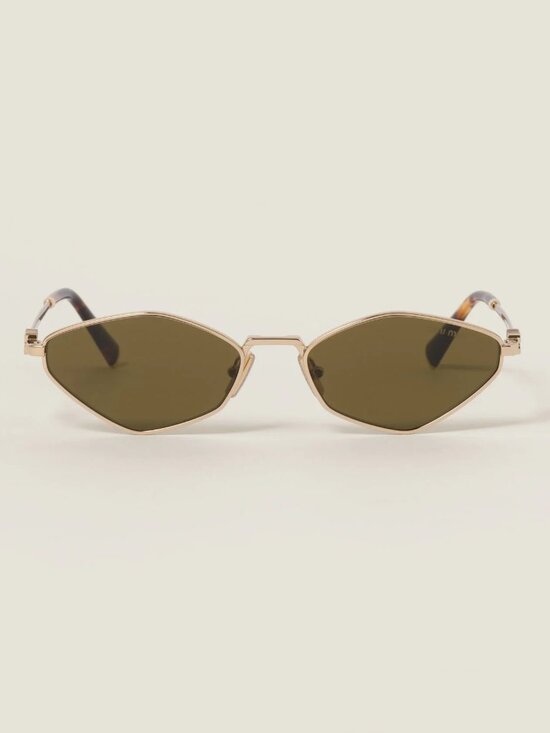 NEW MIU MIU SUNGLASSES MU56ZS 5AK09Z WOMEN SMU 56Z 5AK09Z GOLD MU 56ZS EYEWEAR main image 4